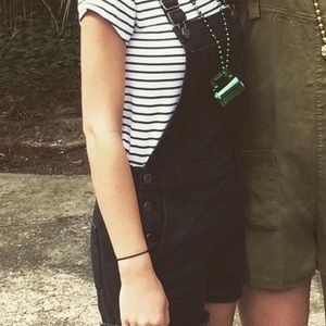 MADEWELL Adirondack short overalls in washed black size XXS